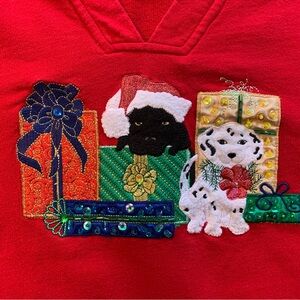 Dog Christmas Hoodie in Red